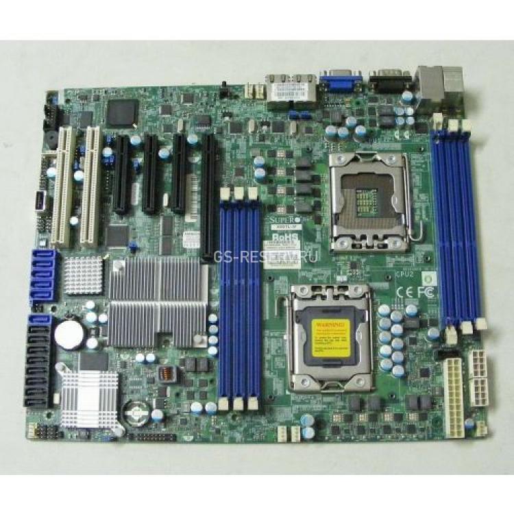 Материнская Плата Supermicro i5500 Dual Socket 1366 6DDR3 8SAS 6SATAII PCI-E16x 3PCI-E8x 2PCI SVGA 2xGbLAN ATX 6400Mhz(X8DTL-3F)