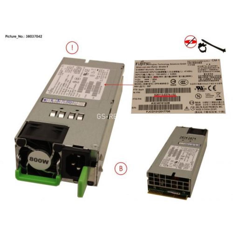 Резервный Блок Питания Fujitsu-Siemens 800Wt (Delta) для серверов Primergy RX200S8 RX300S8 RX350S8 TX300S8 TX200S7 TX300S7 RX200S7 RX300S7 RX350S7(A3C40161428)