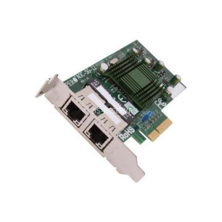 Сетевая Карта SuperMicro Dual Port Server Adapter 2x1Гбит/сек 2xRJ45 LP PCI-E4x(AOC-SG-I2)