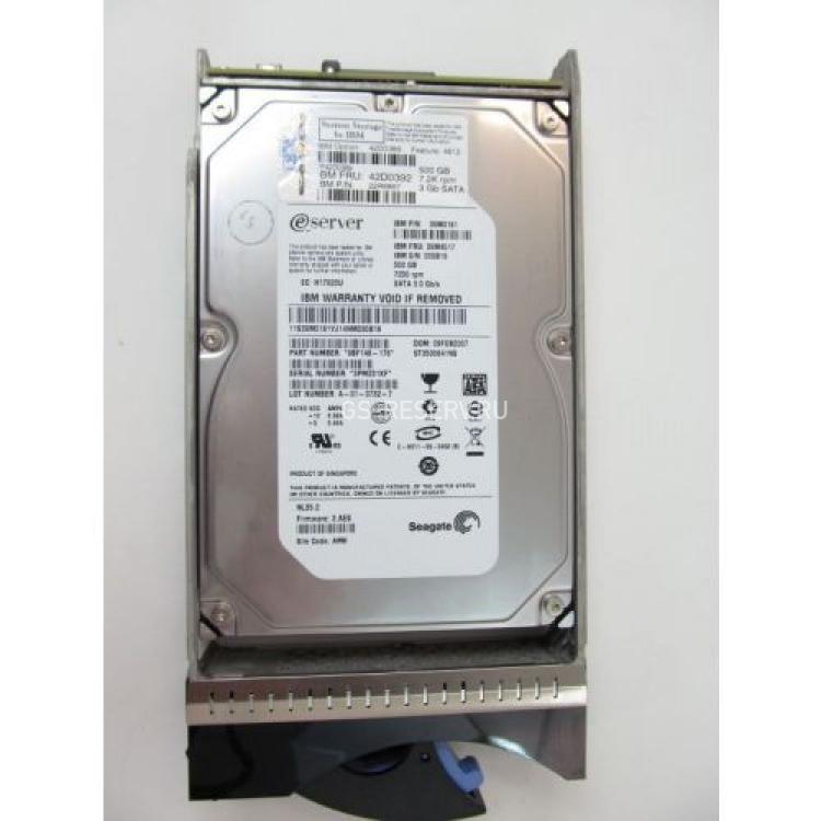 Жесткий Диск IBM System Storage (Hitachi) Deskstar E7K500 HDS725050KLA360 500Gb (U300/7200/16Mb) SATAII To 40pin Fibre Channel 3,5" For DS4200 EXP420(42D0401)