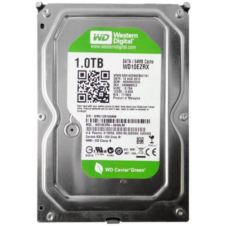 Жесткий Диск Western Digital Caviar Green 1Tb (U600/IntelliPower/64Mb) 6G SATAIII(WD10EZRX)