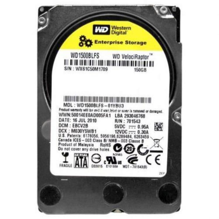 Жесткий Диск Western Digital VelociRaptor 150Gb (U300/10000/16Mb) SATAII 2,5"(WD1500BLFS-01YBU0)