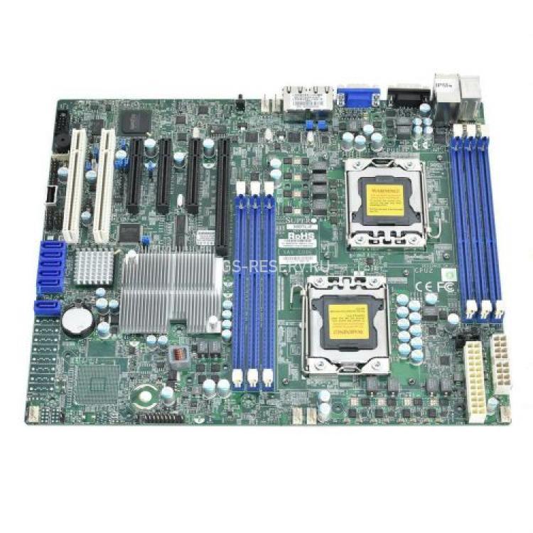 Материнская Плата Supermicro i5500 Dual Socket 1366 6DDR3 6SATAII PCI-E16x 3PCI-E8x 2PCI SVGA 2xGbLAN IPMI ATX 6400Mhz(X8DTL-IF)