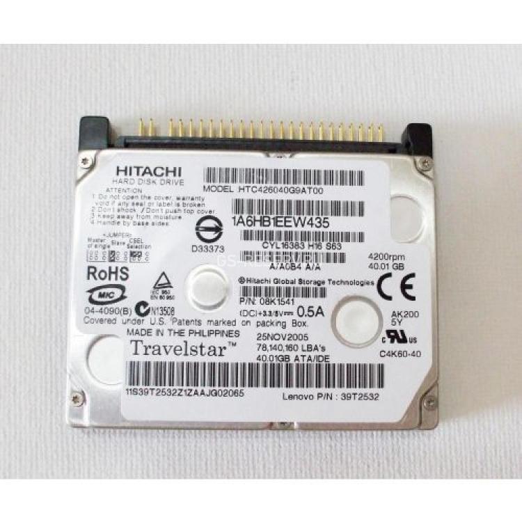 Жесткий Диск Hitachi Travelstar C4K60 40Gb (U100/4200/2Mb) IDE 1,8"(HTC426040G9AT00)