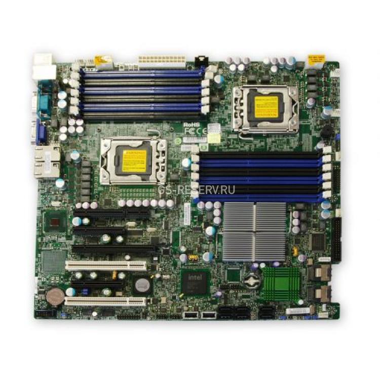 Материнская Плата Supermicro i5500 Dual Socket 1366 6DDR3 8SAS 6SATAII PCI-E16x 3PCI-E8x 2PCI SVGA 4xGbLAN E-ATX 6400Mhz(X8DT3-LN4F)