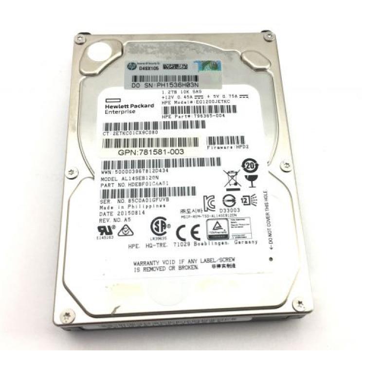 Жесткий Диск HP (Toshiba) AL14SEB120N 1.2Tb (U1200/10500/128Mb) 512n 12G SAS 2,5" For Gen5 Gen6 Gen7 Gen8 Gen9 Gen10 MSA2052 MSA2050 MSA2042 MSA2040 MSA1050 MSA1040(781514-002)