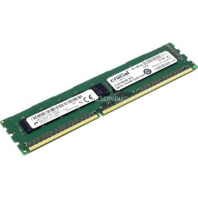 RAM DDRIII-1600 Crucial (Micron) 8Gb 2Rx8 Unbuffered ECC PC3-12800E-11(MT18JSF1G72AZ-1G6E1)