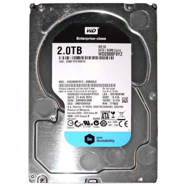 Жесткий Диск Western Digital Se 2Tb (U600/7200/64Mb) NCQ 6G SATAIII(WD2000F9YZ)