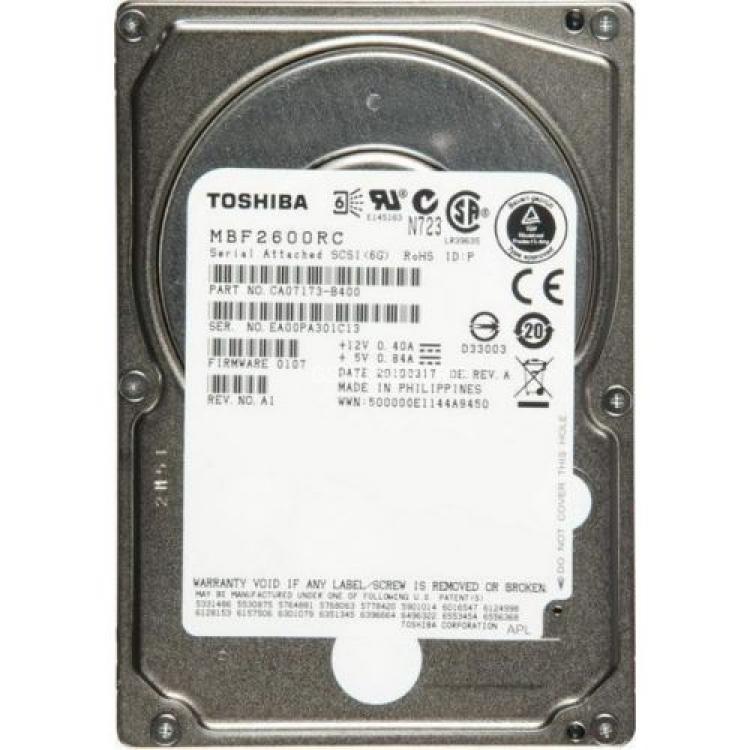 Жесткий Диск Toshiba 600Gb (U600/10000/16Mb) 6G SAS 2,5"(MBF2600RC)