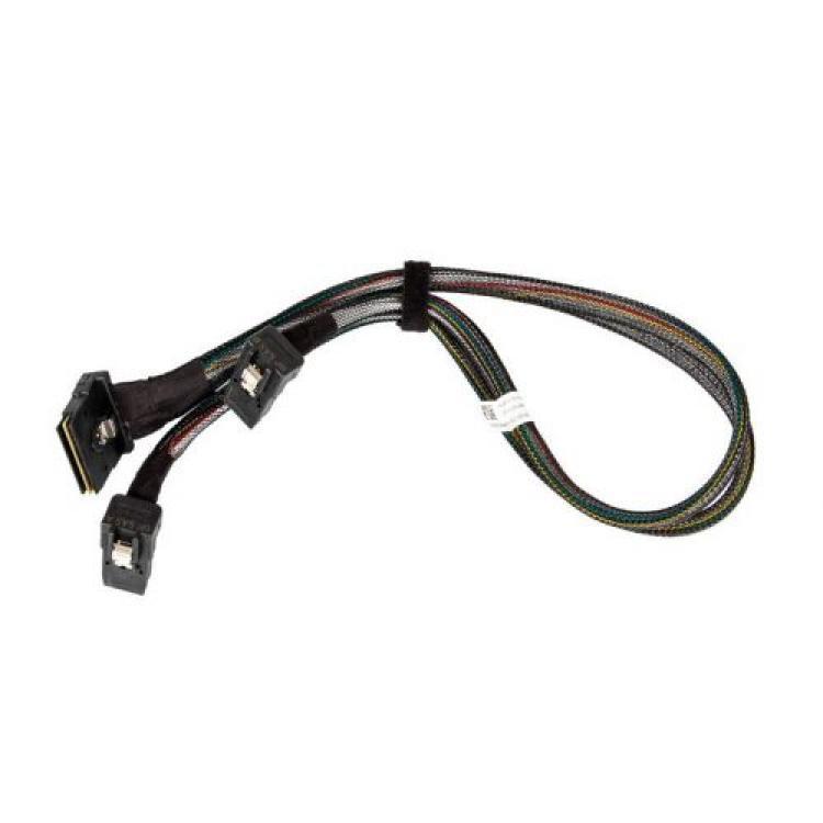 Шлейф SAS Dell 1хminiSASx8 (68Pin) To 2xSFF-8087 (mSASx4) 65cm/0,65m For Poweredge R720(MJCP4)