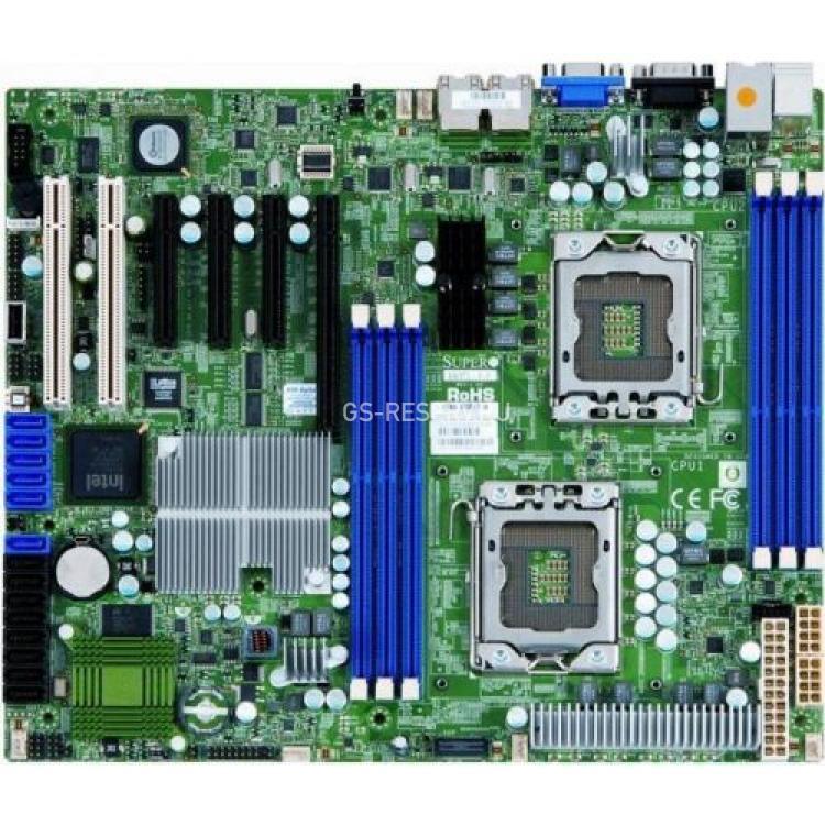 Материнская Плата Supermicro i5500 Dual Socket 1366 6DDR3 6SATAII PCI-E16x 3PCI-E8x 2PCI SVGA 2xGbLAN ATX 6400Mhz(X8DTL-I)