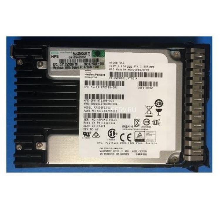 Твердотелый Накопитель SSD SAS HP (Toshiba) 960Gb 12G MLC SAS 2,5" For Proliant Gen8 Gen9 Gen10 P2000 G3 MSA2052 MSA2050 MSA2042 MSA2040 MSA2000 MSA1050 MSA1040 D2700(817049-001)