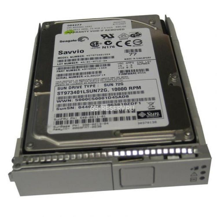 Жесткий Диск Sun (Seagate) Savvio 10K.1 ST973401SS 72Gb (U300/10000/8Mb) SAS 2,5"(XRA-SS2CD-73G10KZ)