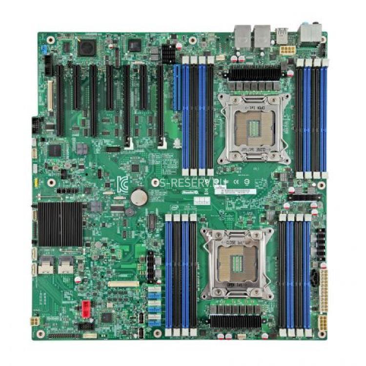 Материнская Плата Intel iC602 Dual Socket 2011 16DDR3 2SATAIII 8SAS/SATAII 4PCI-E16x3.0 4PCI-E8x 2xGbLAN AC97-8ch IEEE1394 E-ATX 8000Mhz For P4304CR2LFGN P4304CR2LFJN(W2600CR2)