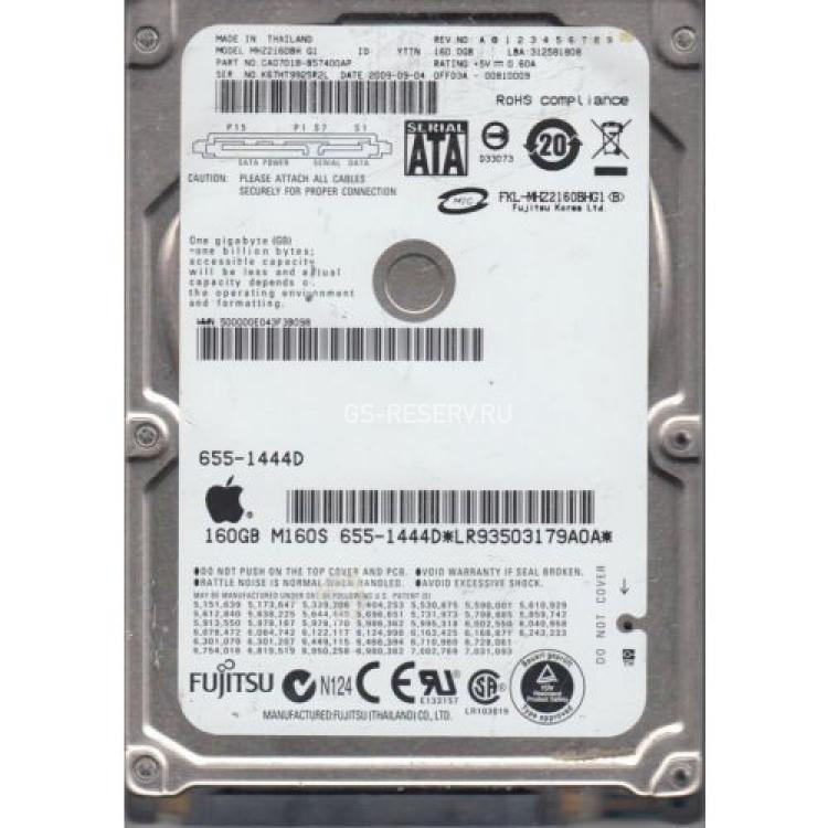 Жесткий Диск Fujitsu 160Gb (U300/5400/8Mb) SATAII 2,5"(MHZ2160BH)