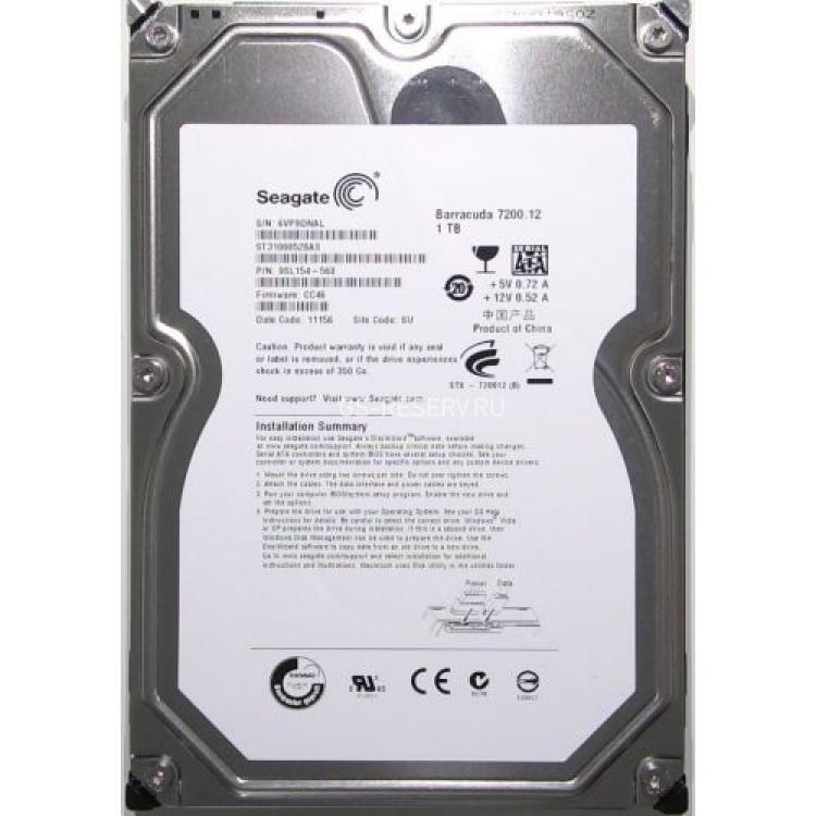 Жесткий Диск Seagate Barracuda 7200.12 1Tb (U300/7200/32Mb) NCQ SATAII(9SL154)