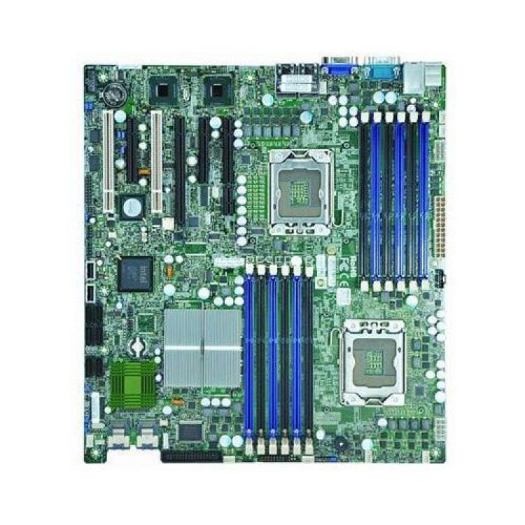 Материнская Плата Supermicro i5500 Dual Socket 1366 6DDR3 8SAS 6SATAII PCI-E16x 3PCI-E8x 2PCI SVGA 2xGbLAN E-ATX 6400Mhz(X8DT3-F)