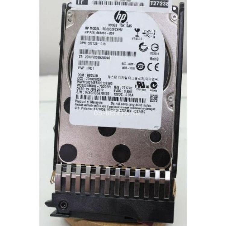 Жесткий Диск HP (Western Digital) XE WD9001BKHG-70D22V1 900Gb (U600/10000/32Mb) RAFF 6G SAS 2,5" For Gen4 Gen5 Gen6 Gen7 Integrity rx2800 i2 i4 rx6600 rx3600 rx2660(507129-023)