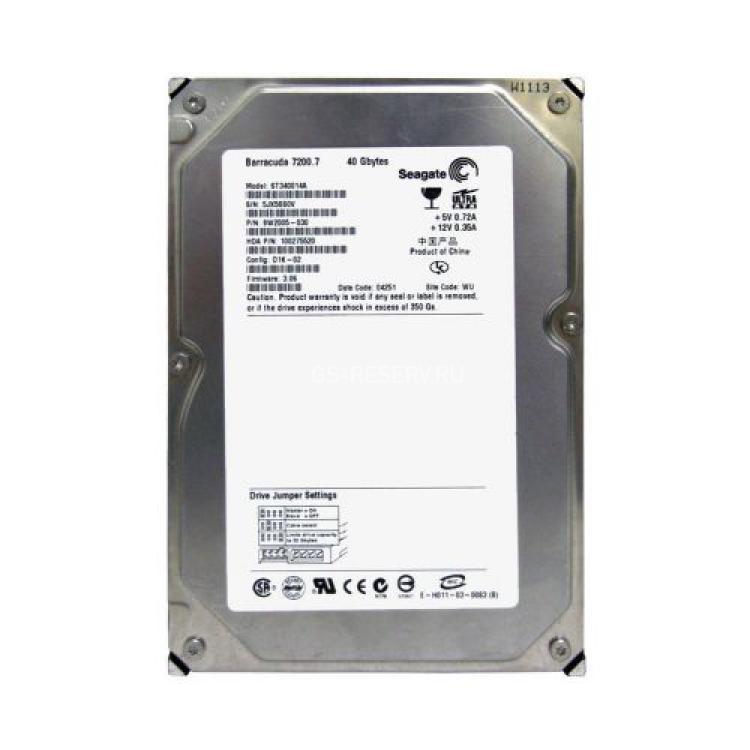 Жесткий Диск Seagate Barracuda 7200.7 40Gb (U100/7200/2Mb) IDE(ST340014A)