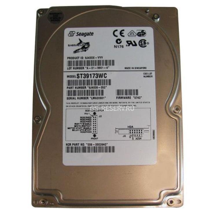 Жесткий Диск Seagate Barracuda 9LP 9,1Gb (U40/7200/0,5Mb) 80pin U40SCSI(9J4008)