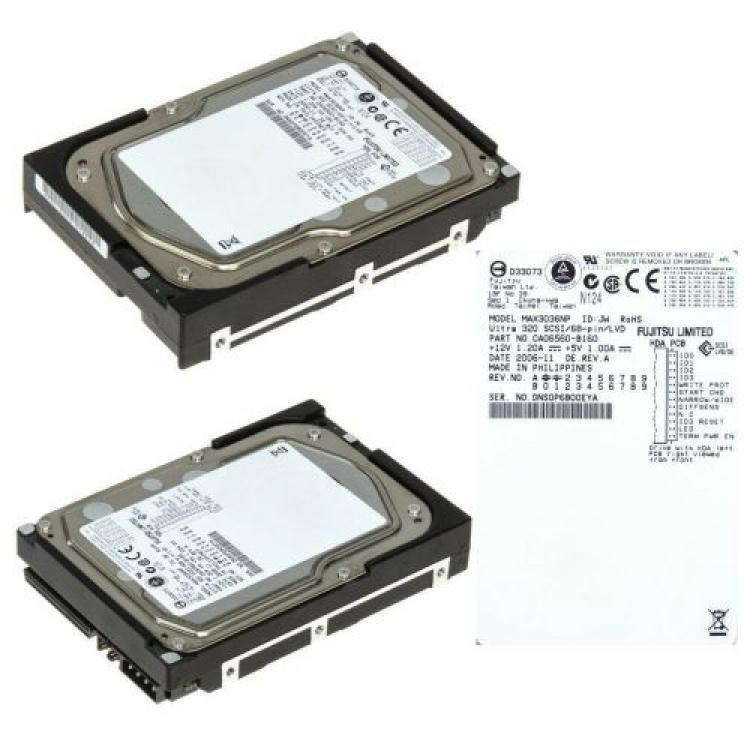 Жесткий Диск Fujitsu 36,6Gb (U320/15000/8Mb) 68pin U320SCSI(CA06560-B160)