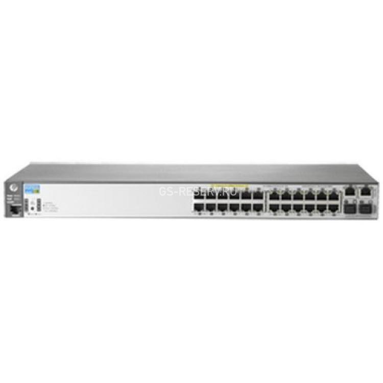 Коммутатор HP Aruba Switch 24port-10/100Mbps 2port-10/100/1000Mbps 26xRJ45 2xSFP PoE+ Console Layer3 19" 1U(2620-24-PoE+)