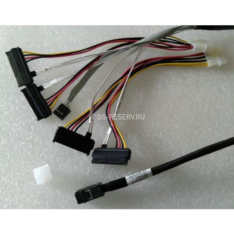 Шлейф SAS Amphenol 1xSFF-8643 To 4xSFF-8482 (4xSAS HDD) Shrapnel 100cm/1m(RHS36-0916)