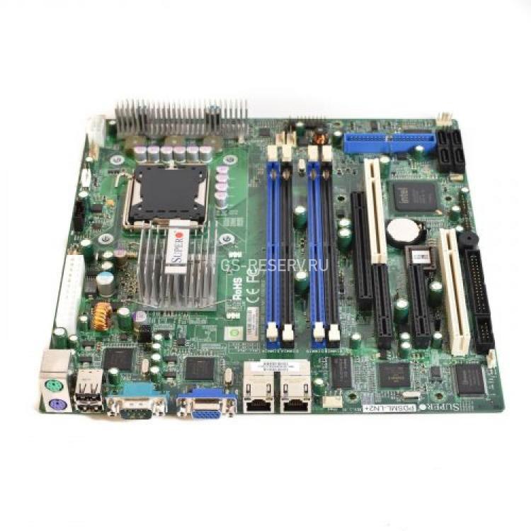 Материнская Плата Supermicro iE3000 S775 4DualDDRII-667 4SATAII U100 PCI-E16x-Riser 2PCI-E8x PCI 2LAN1000 SVGA mATX(PDSML-LN2+)