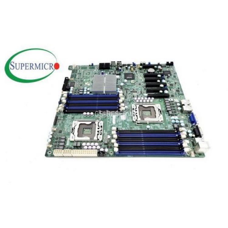 Материнская Плата Supermicro i5520 Dual Socket 1366 12DDR3 6SATAII 6PCI-E8x SVGA 2xGbLAN IPMI KVM-over-LAN E-ATX 6400Mhz(X8DTE-F)