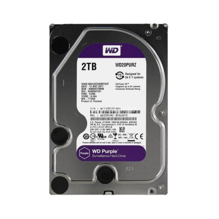 Жесткий Диск Western Digital Purple 2Tb (U600/5400/64Mb) AF 6G SATAIII(WD20PURZ)