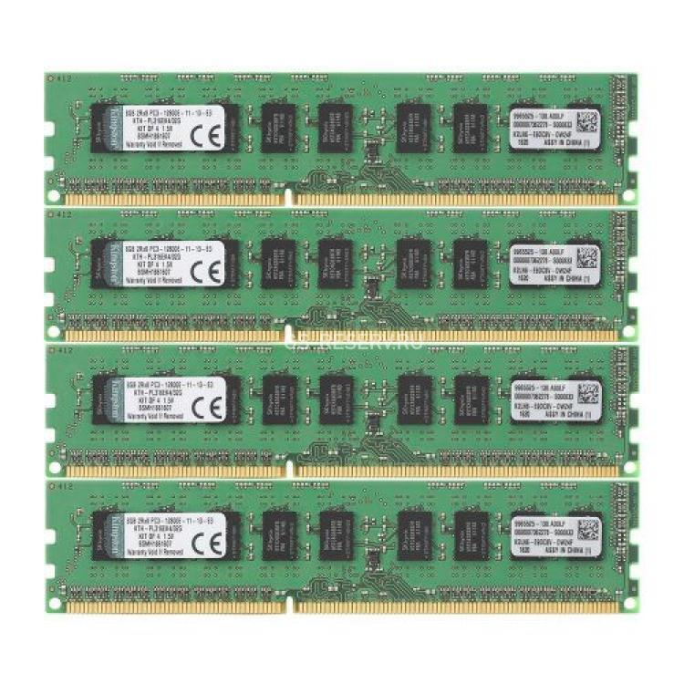RAM DDRIII-1600 Kingston 32Gb 4x8Gb 2Rx8 ECC PC3-12800E For HP 669324-B21 669239-581 684035-001 A2Z50AA(KTH-PL316EK4/32G)