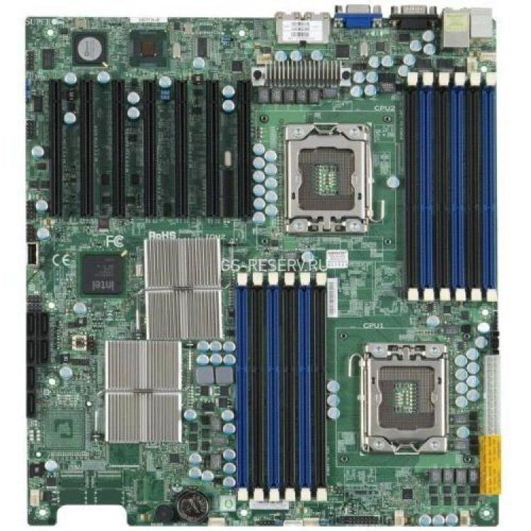 Материнская Плата Supermicro i5520 Dual Socket 1366 12DDR3 6SATAII 7PCI-E16x SVGA 2xGbLAN E-ATX 6400Mhz(X8DTH-IF)