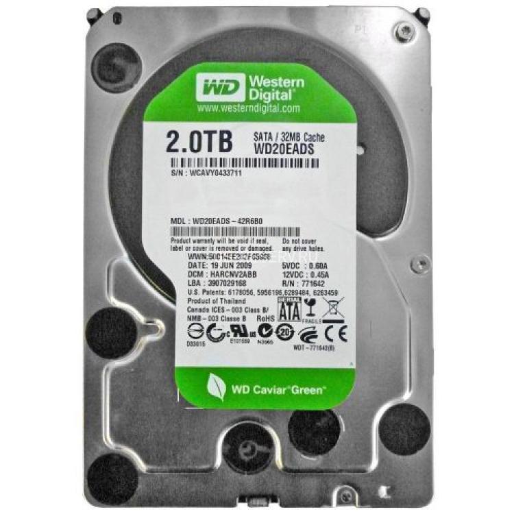 Жесткий Диск Western Digital Caviar Green 2Tb (U300/IntelliPower/32Mb) SATAII(WD20EADS-00R6B0)