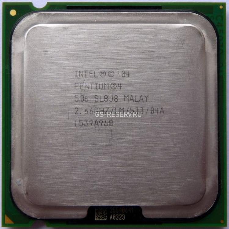 Процессор Intel Pentium 506 2667Mhz (533/L2-1Mb) 84Wt LGA775 Prescott(SL8J8)