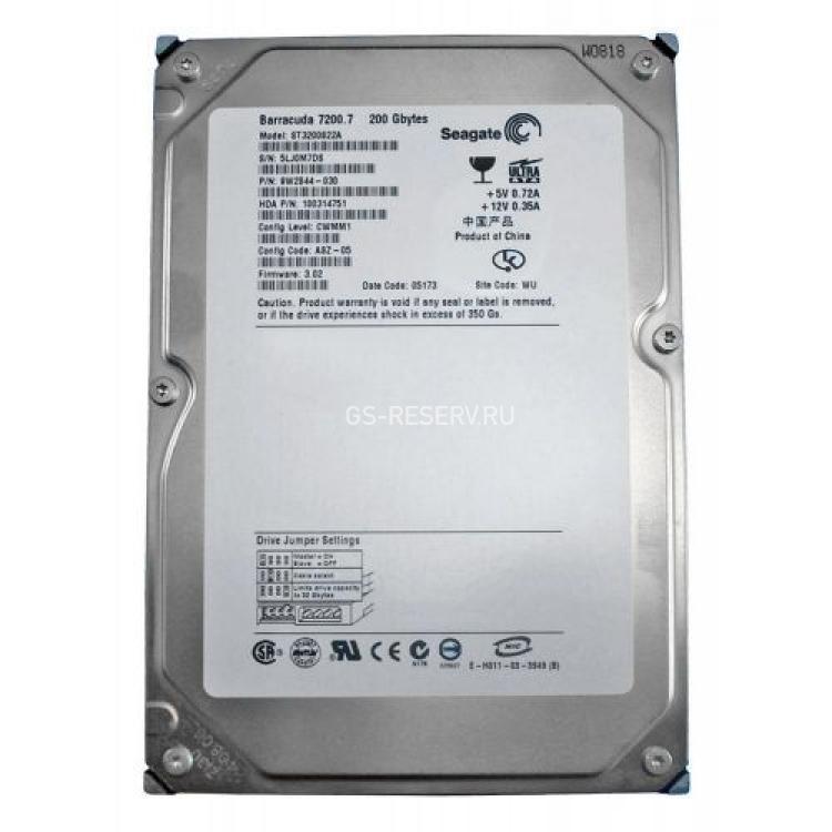 Жесткий Диск Seagate Barracuda 7200.7 200Gb (U100/7200/8Mb) IDE(ST3200822A)