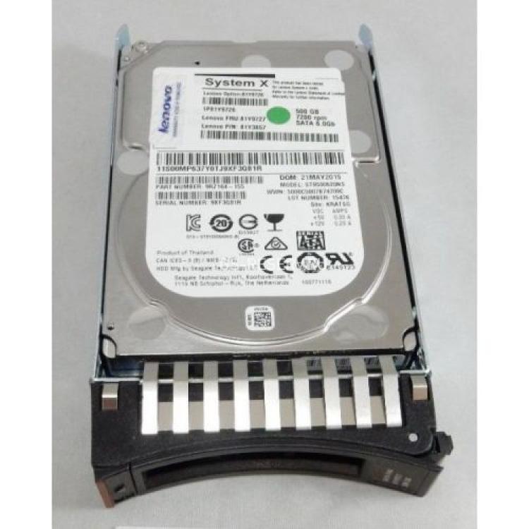 Жесткий Диск IBM Eserver xSeries (Seagate) Constellation.2 ST9500620NS 500Gb (U600/7200/64Mb) 6G SATAIII 2,5" G2HS For x3250M5 x3100M5 M4 M3 M2(81Y9727)