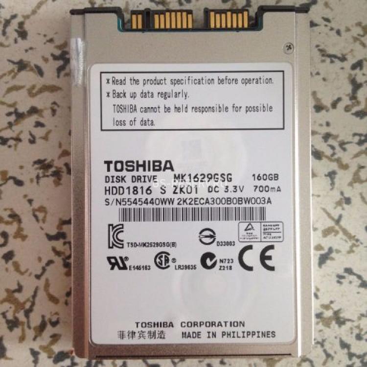 Жесткий Диск Toshiba 160Gb (U300/5400/8Mb) SATAII 1,8" For Notebooks(MK1629GSG)
