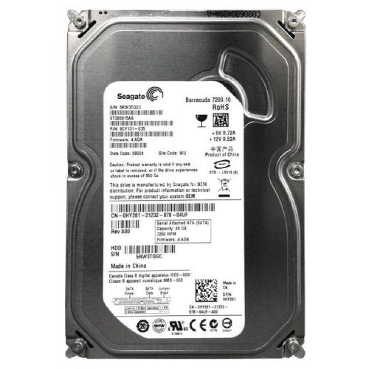 Жесткий Диск Seagate Barracuda 7200.10 80Gb (U300/7200/8Mb) NCQ SATAII(9CY131)