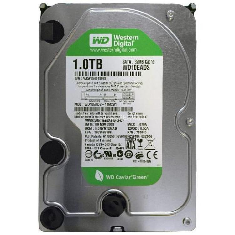 Жесткий Диск Western Digital Caviar Green 1Tb (U300/IntelliPower/32Mb) SATAII(WD10EADS)
