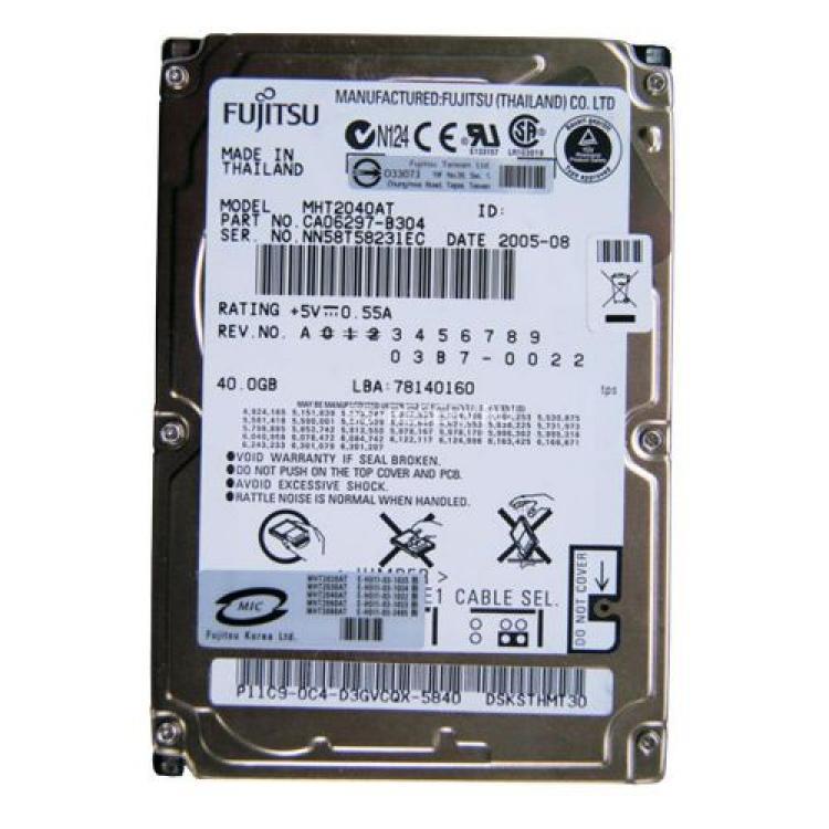 Жесткий Диск Fujitsu 40Gb (U100/4200/2Mb) IDE 2,5"(CA06297-B904)