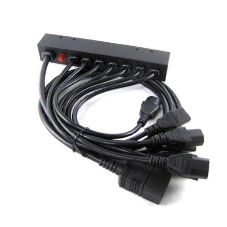 Распределительное Устройство Электропитания HP Fixed Cord Extension Bar 12A 100-240V C20 To 7xC13 For DL360G4 DL360G4p DL360G5 DL365 DL380G3 ML370G5(351655-B21)