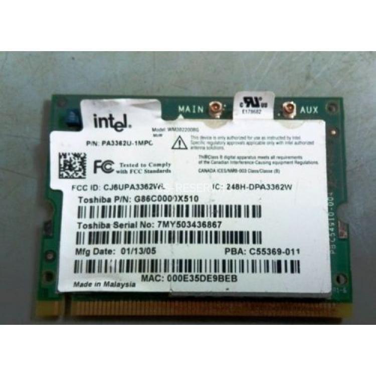Модуль WiFi Toshiba (Intel) PRO/Wireless WM3B2200BG 2200BG 802.11b/g 54MBit/s miniPCI(G86C0001X711)