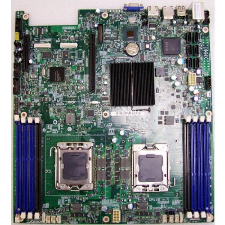 Материнская Плата Intel i5500 Dual Socket 1366 8DDR3 6SATAII PCI-E16x 2.0/Riser PCI-E8x SVGA 2xGbLAN E-ATX 6400Mhz 1U(E40367)