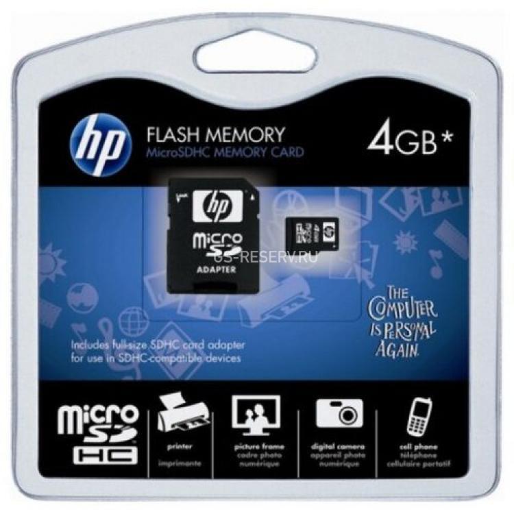 Карта SDHC HP Micro SDHC Flash Media Kit 4Gb microSDHC Class 6 For BL465cG7 SL390sG7(647540-001)