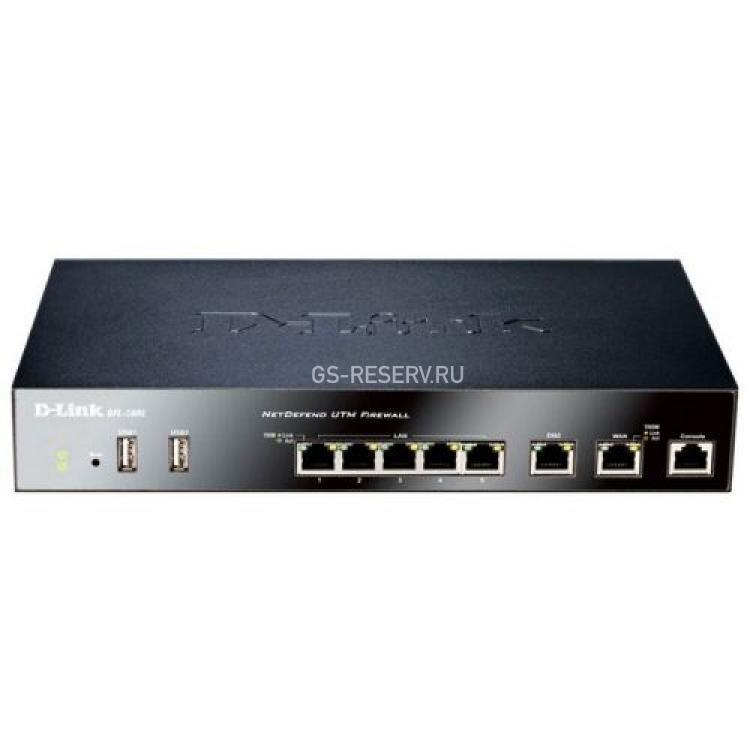 Межсетевой экран D-Link 5x1000Mbit/s WAN DMZ 802.1Q 2xUSB Console(DFL-260E)
