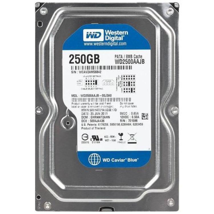 Жесткий Диск Western Digital Caviar Blue 250Gb (U100/7200/8Mb) IDE(WD2500AAJB-00J3A0)
