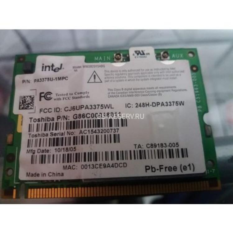 Модуль WiFi Toshiba (Intel) PRO/Wireless WM3A2915ABG 2915ABG 802.11a/b/g 54MBit/s miniPCI(G86C00018911)