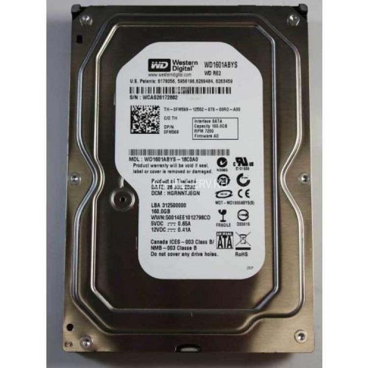 Жесткий Диск Western Digital RE2 160Gb (U300/7200/16Mb) SATAII(WD1601ABYS)