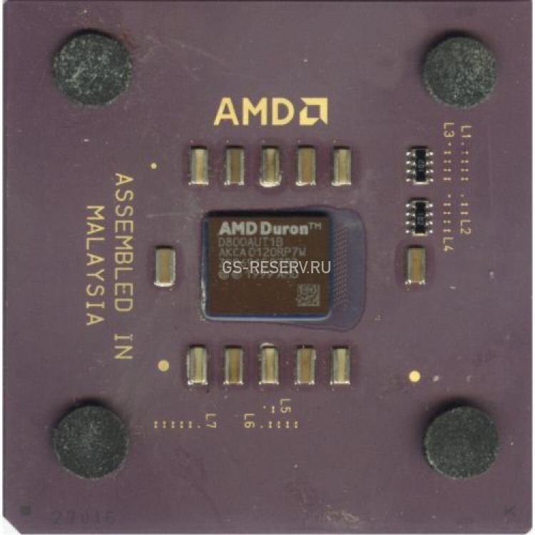 Процессор AMD Duron 800Mhz (64/200/1,6v) Socket 462 Spitfire(D800AUT1B)