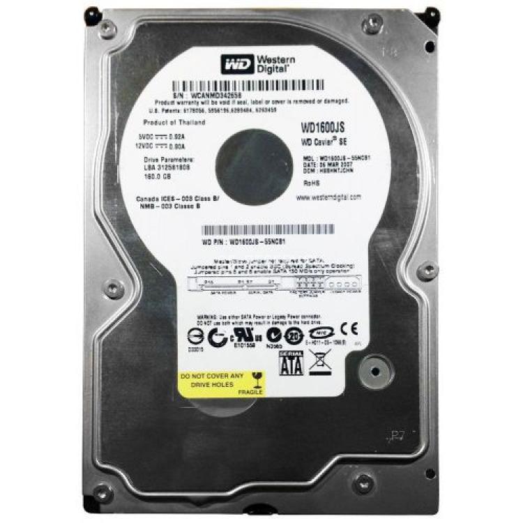 Жесткий Диск Western Digital Caviar SE 160Gb (U300/7200/8Mb) SATAII(WD1600JS-00MHB0)